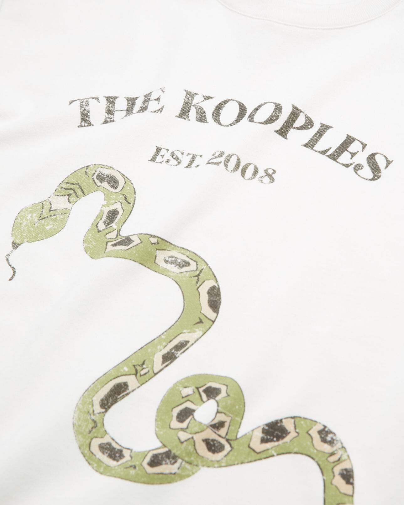 The Kooples MEN LIGHT BEIGE beige t-shirt with screen print