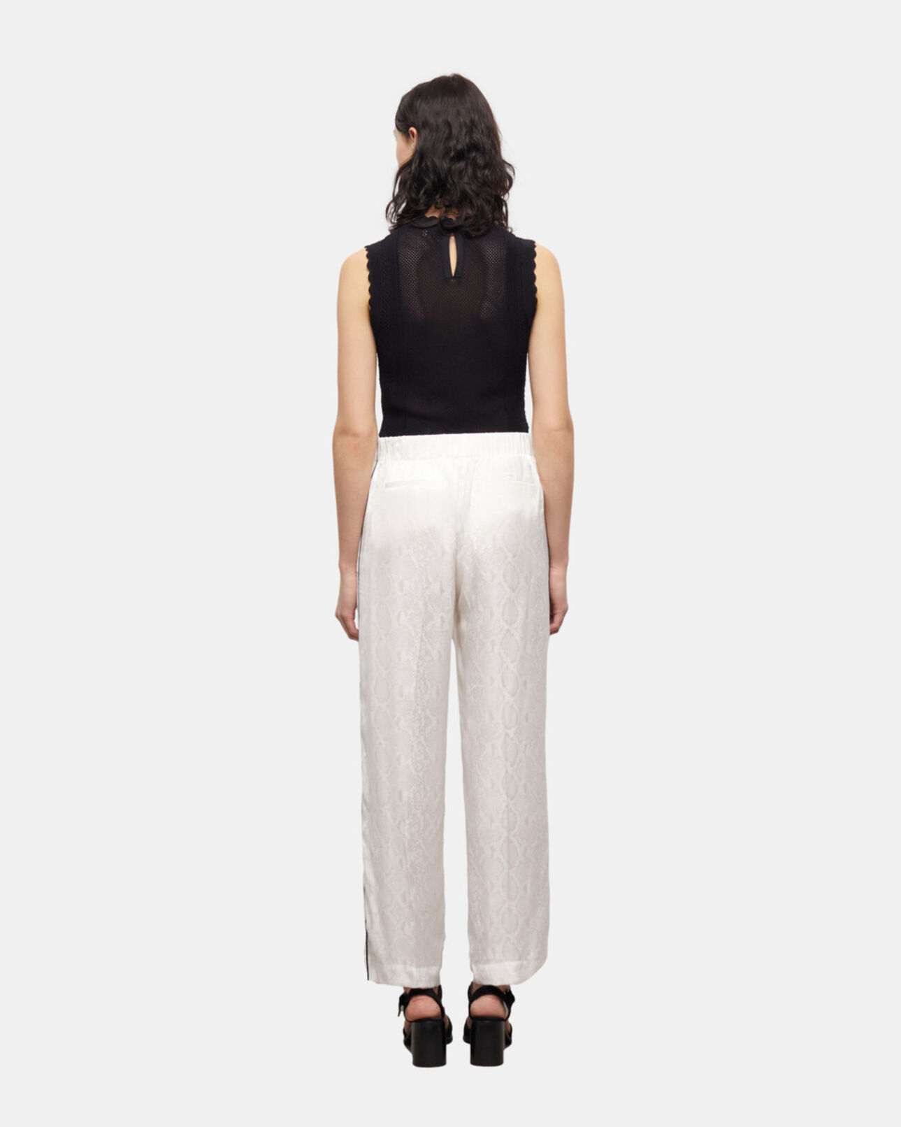 The Kooples FEMME WHITE pantalon effet python