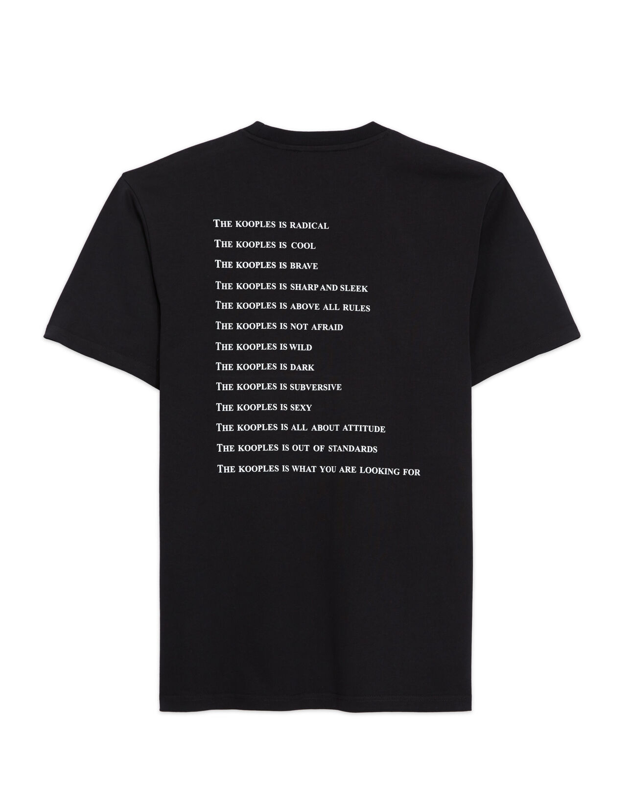 The Kooples HERREN BLACK schwarzes t-shirt „what is“ für herren