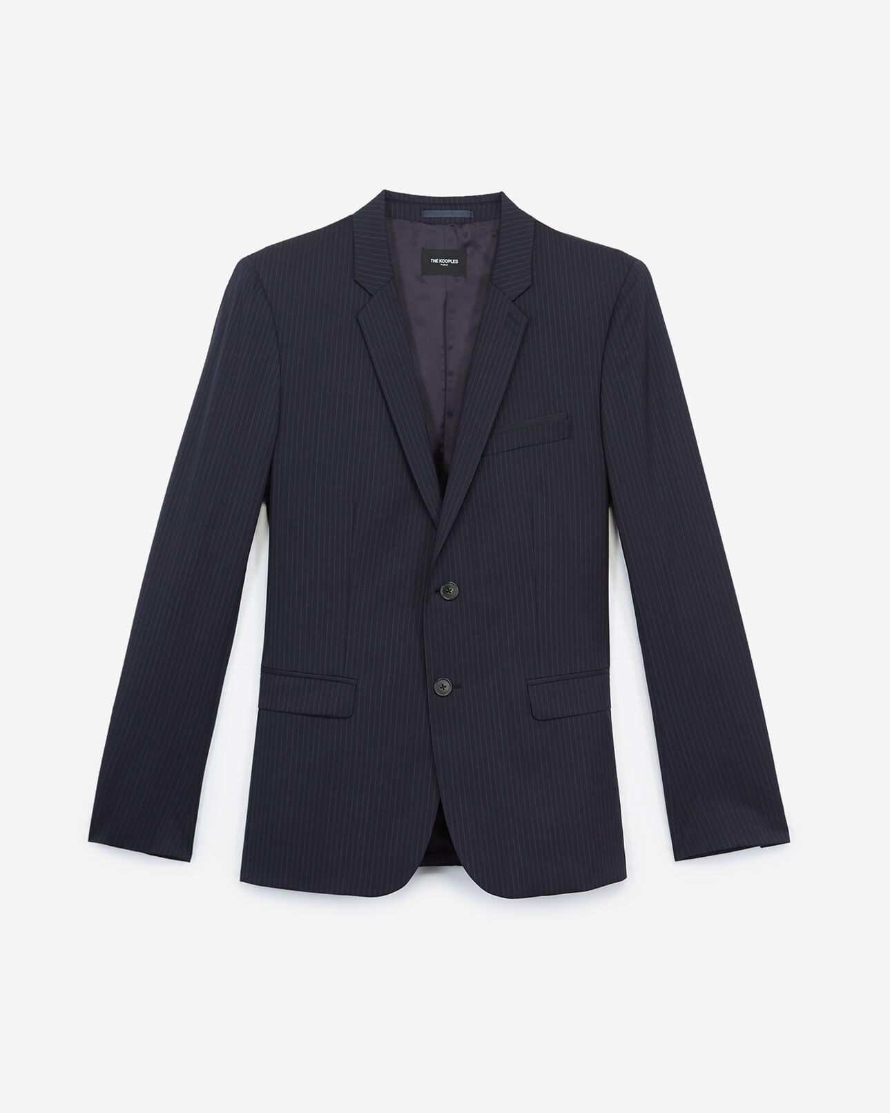The Kooples MEN NAVY blue wool formal jacket with stripes