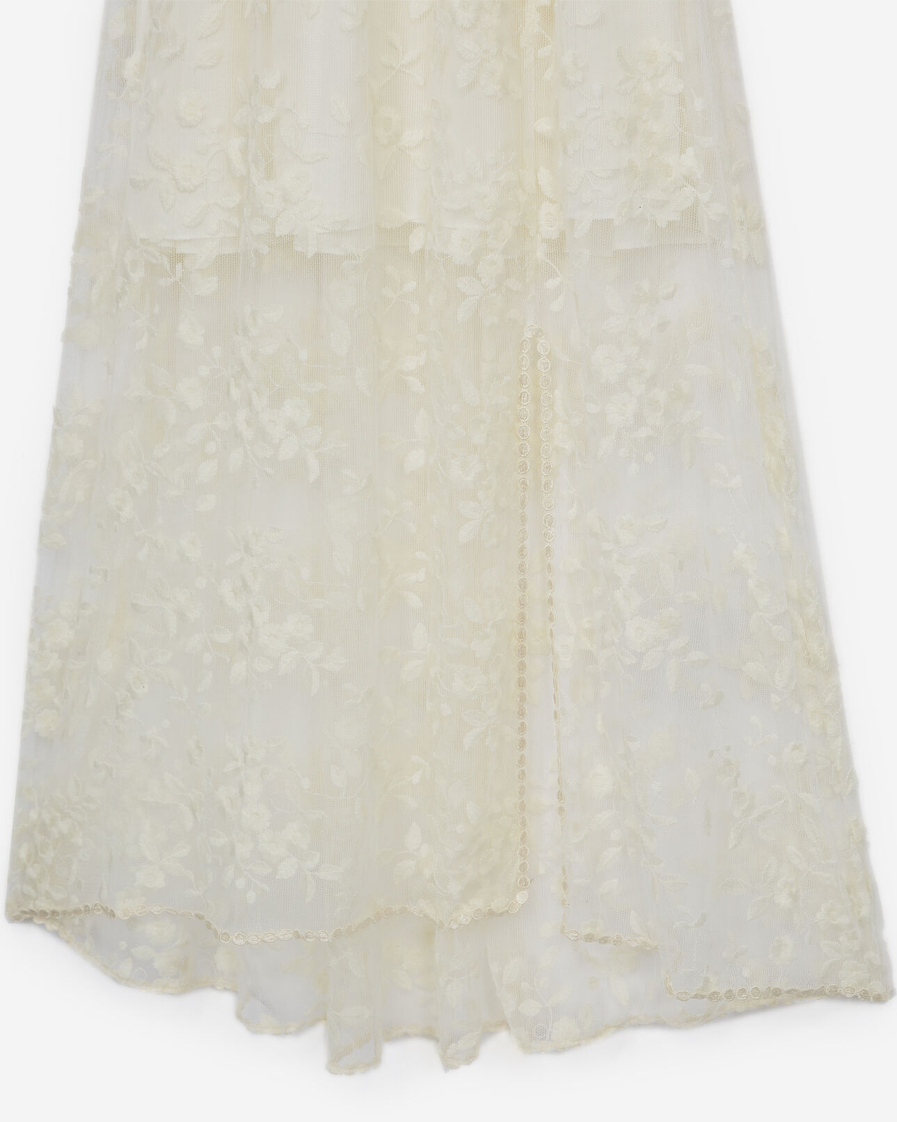 The Kooples FEMME ECRU robe dentelle manche longue écrue