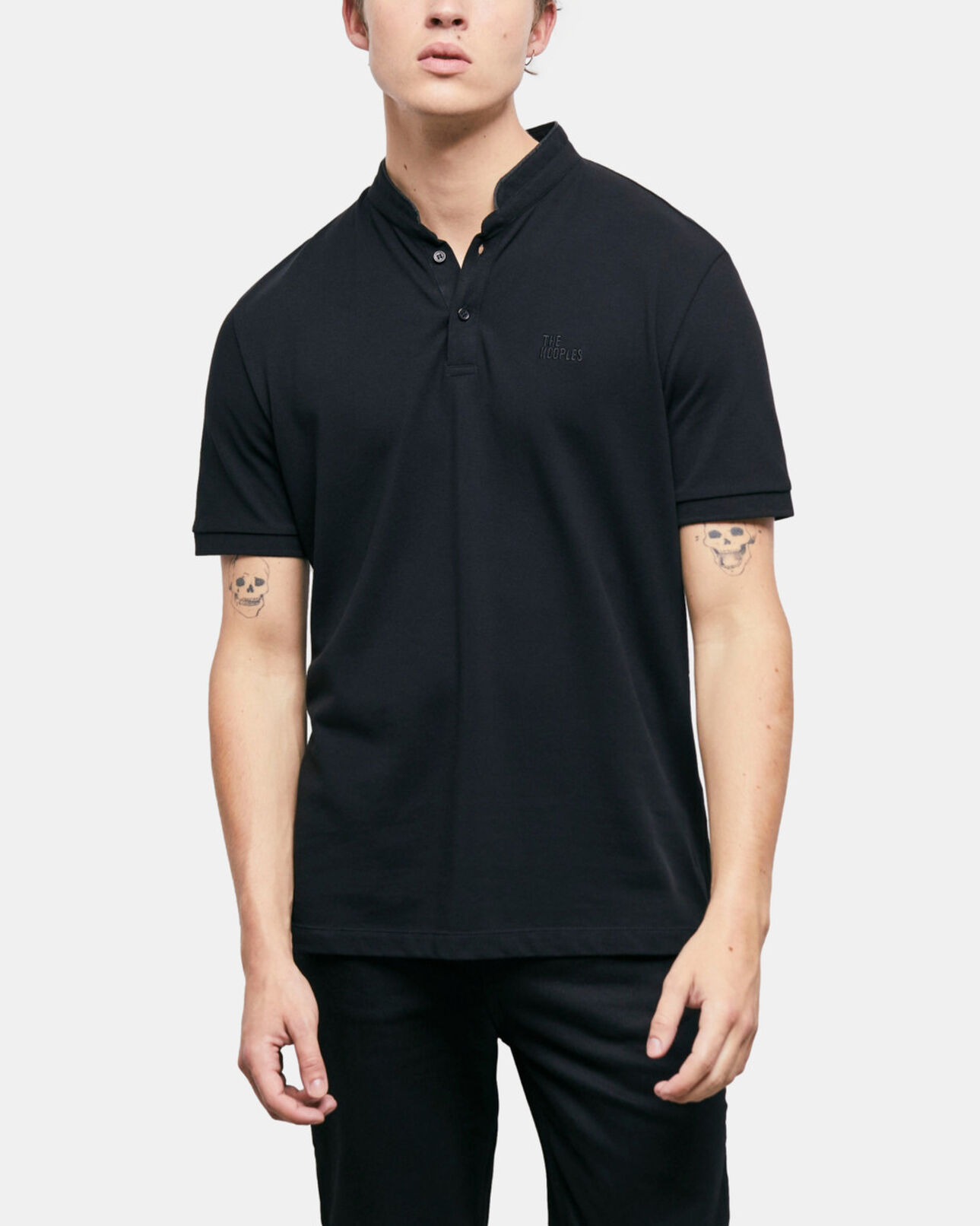 The Kooples HOMME BLACK polo noir