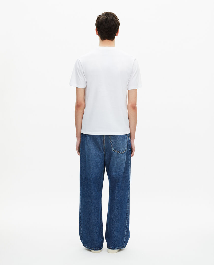The Kooples HERREN WHITE t-shirt mit weißem tag-siebdruck