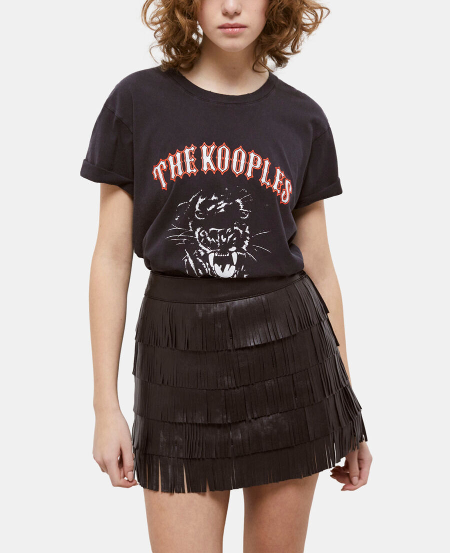 t-shirt sérigraphié noir