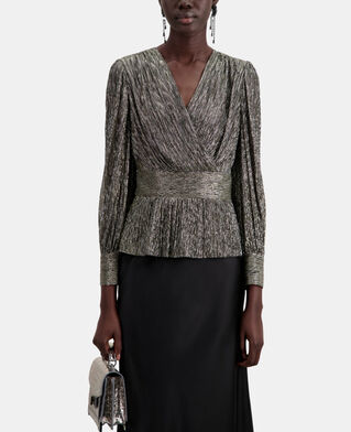 The Kooples DAMEN SILVER silbernes top