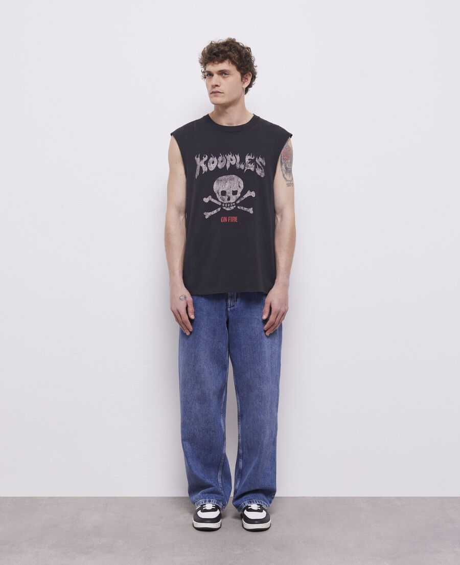 camiseta serigrafiada negra