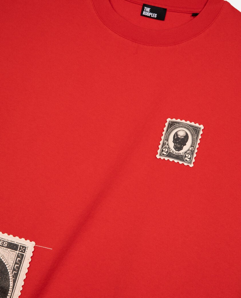 The Kooples H RED t-shirt with red patches