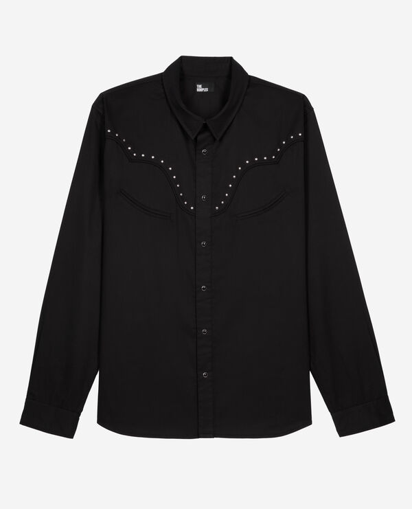 The Kooples HOMBRE BLACK camisa western negra
