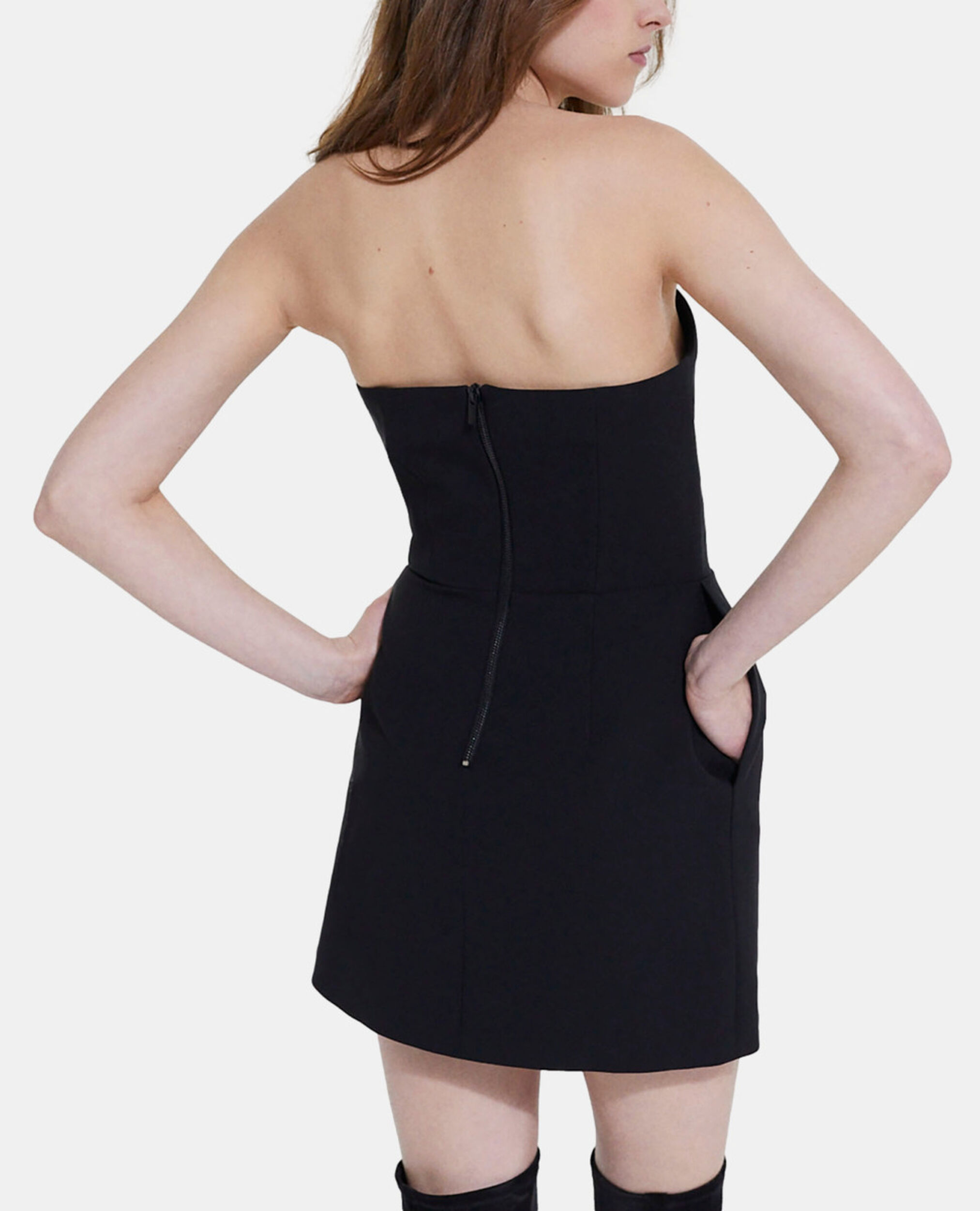 Robe courte noire, BLACK, hi-res image number null