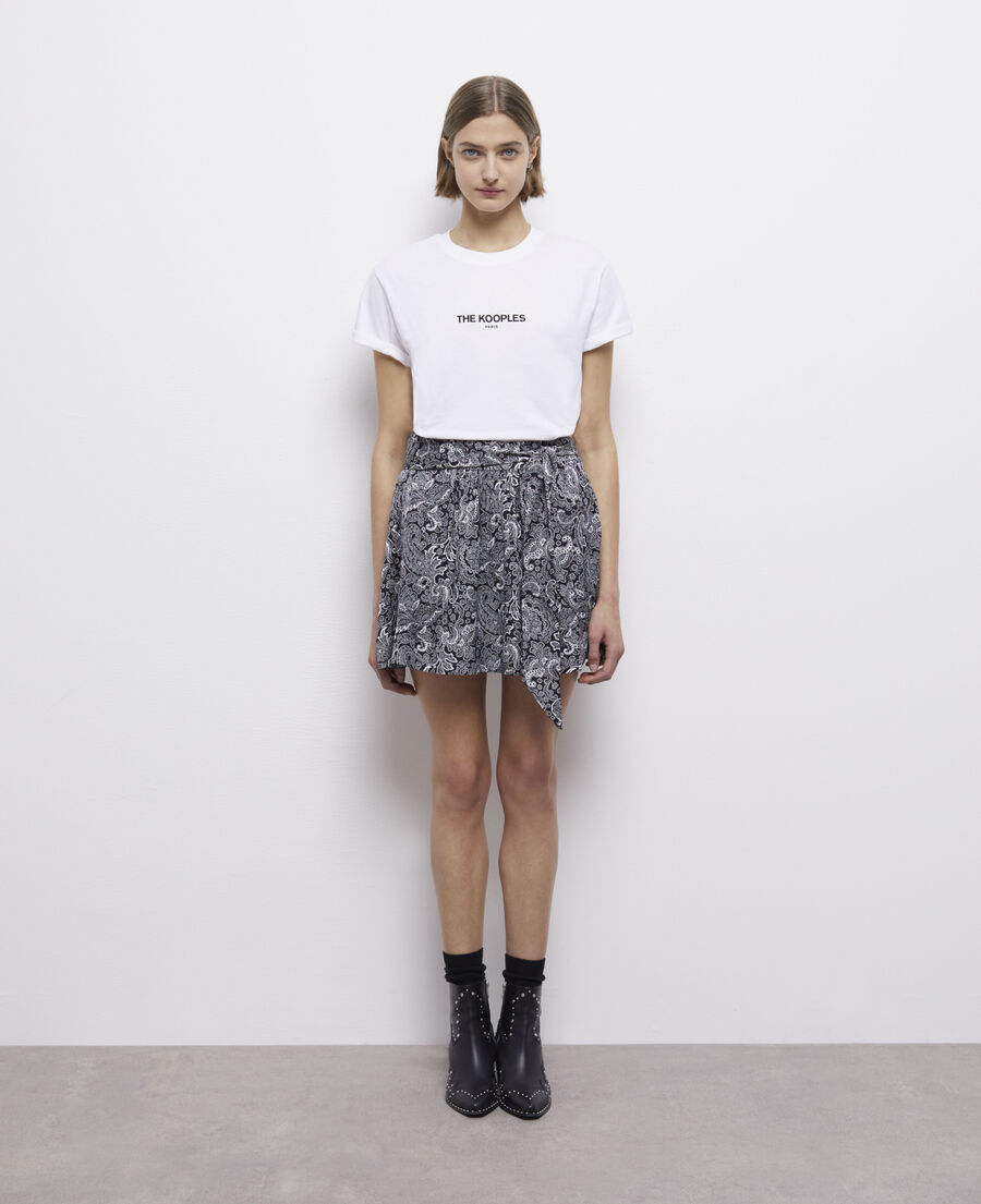 falda corta estampada