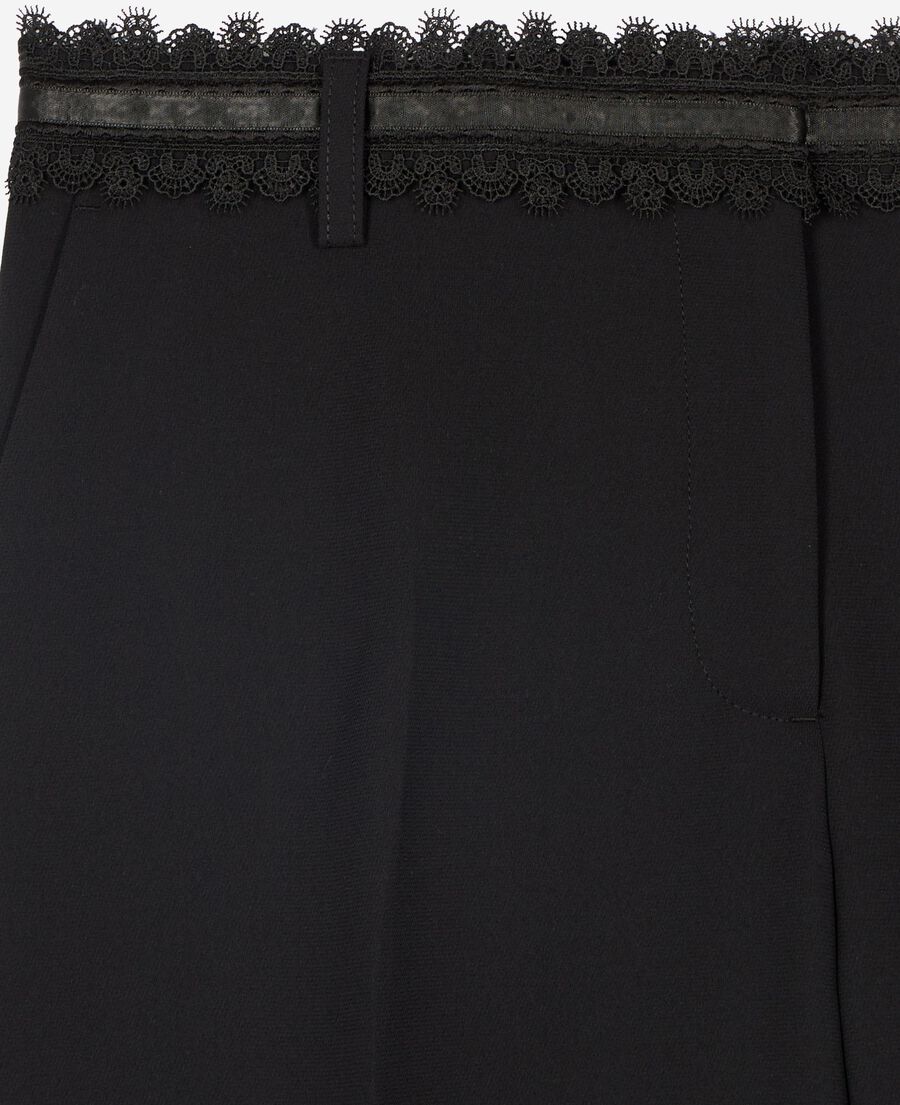 The Kooples WOMEN BLACK black wide-leg pants