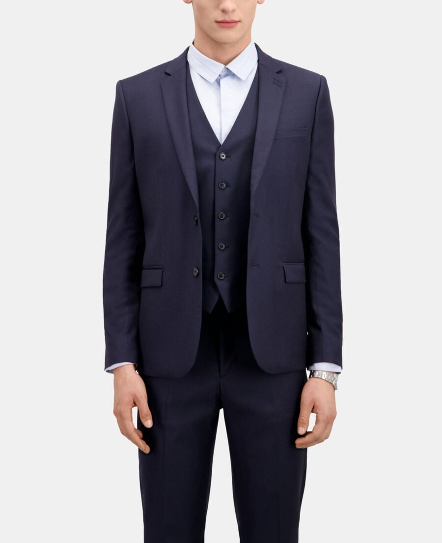 The Kooples HOMME NAVY veste de costume bleu marine en laine