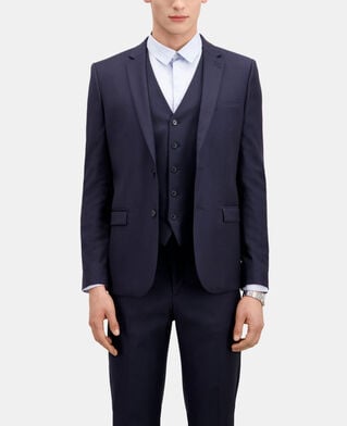 The Kooples HOMME NAVY veste de costume bleu marine en laine