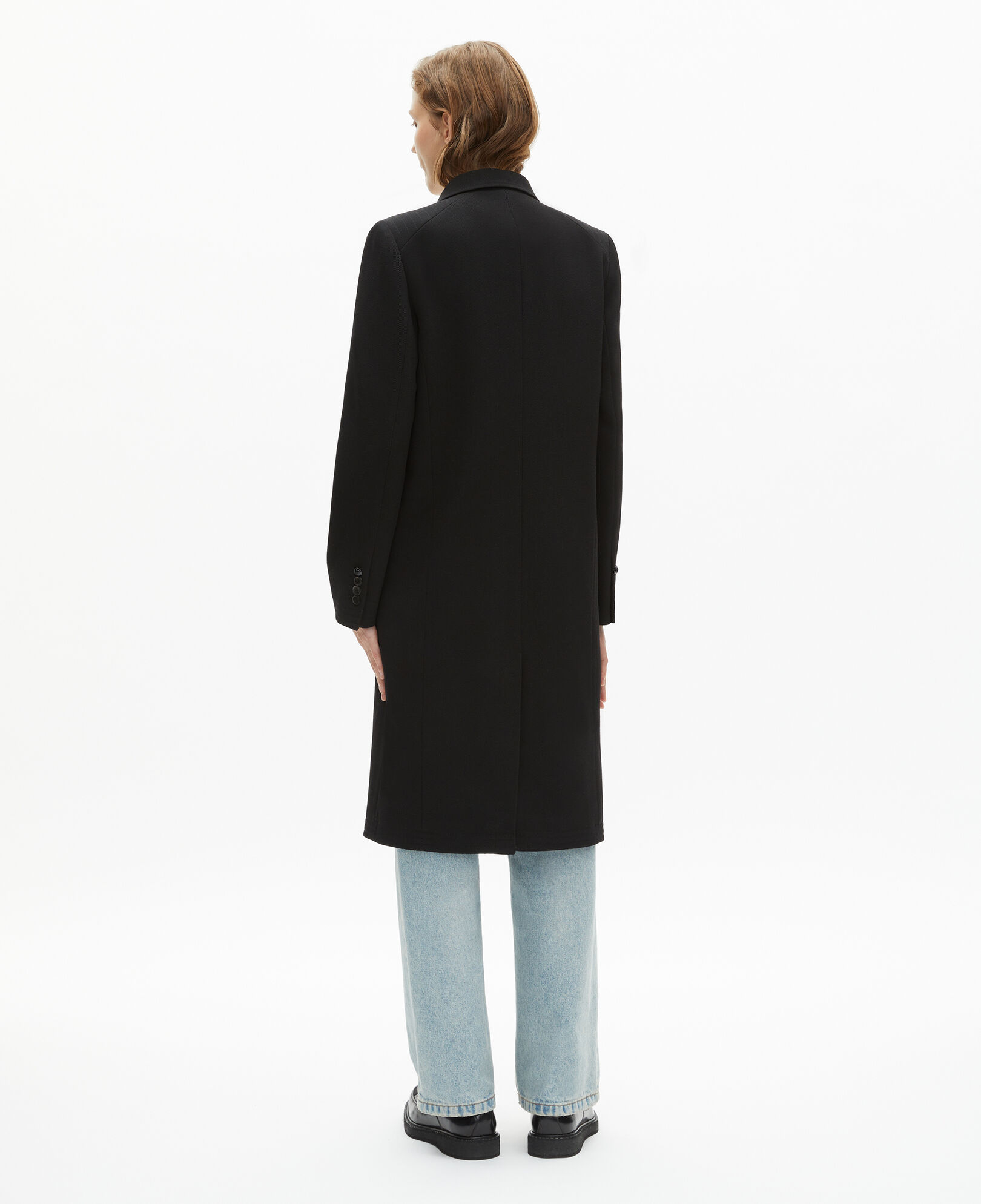 The Kooples MUJER BLACK abrigo largo lana negro