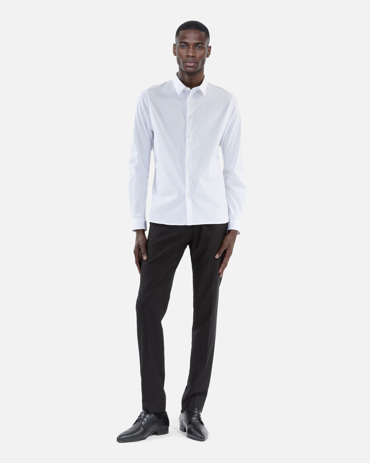 The Kooples MEN WHITE formal white poplin shirt