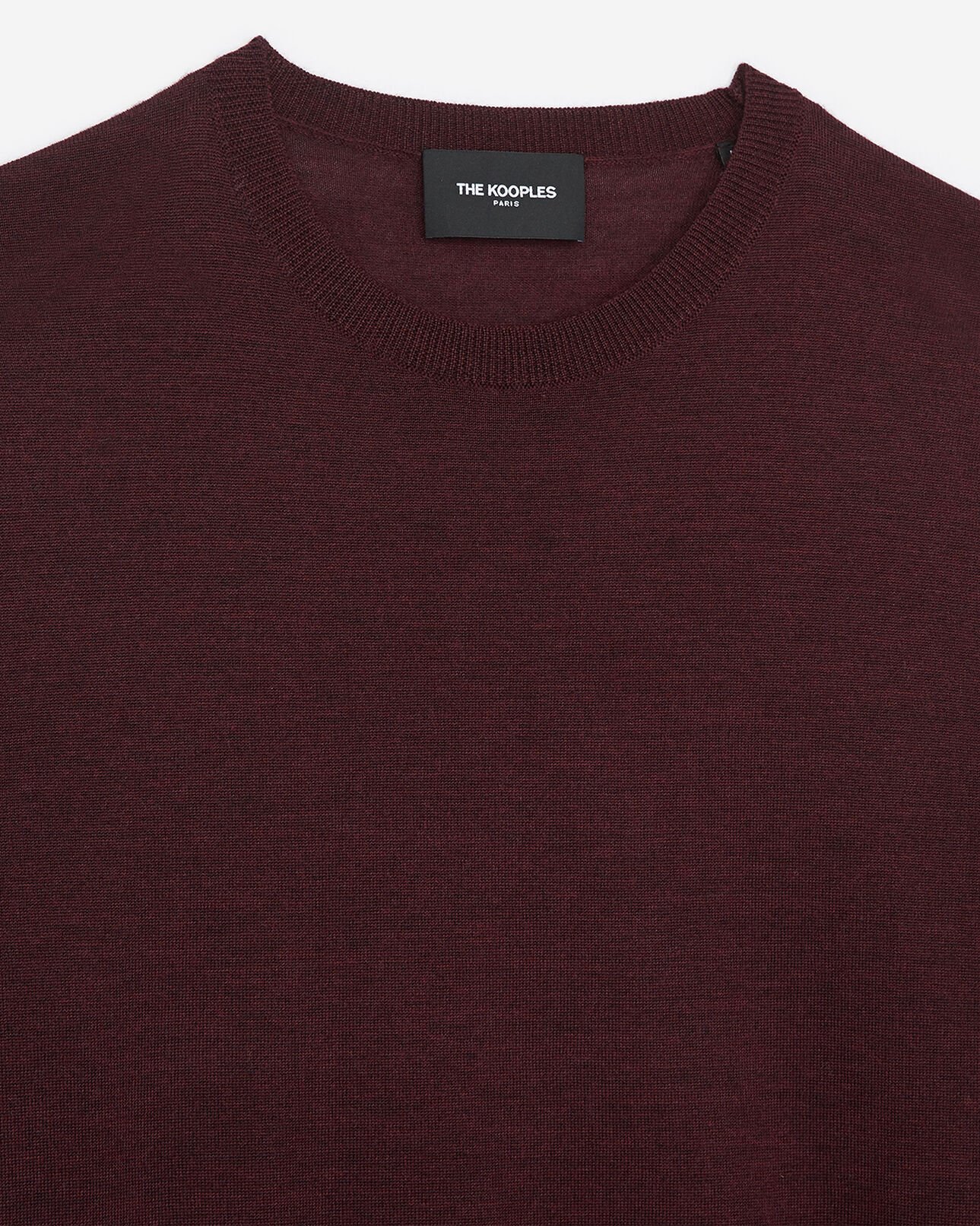 The Kooples MEN BURGUNDY burgundy slim-fit wool - cashmere sweater