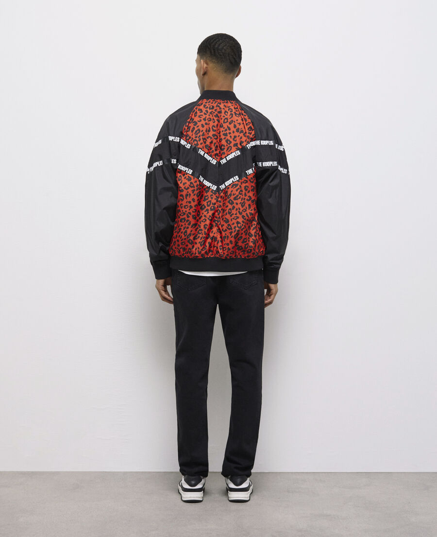 two-tone jacket with logo bands