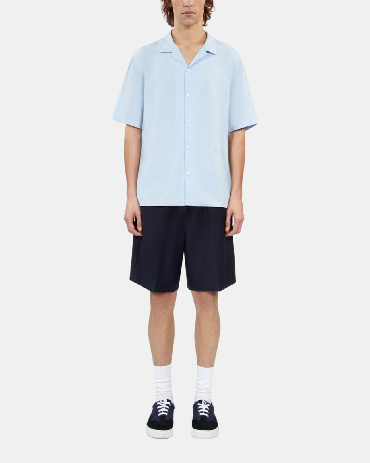 The Kooples HOMBRE LAVENDER camisa azul cielo manga corta