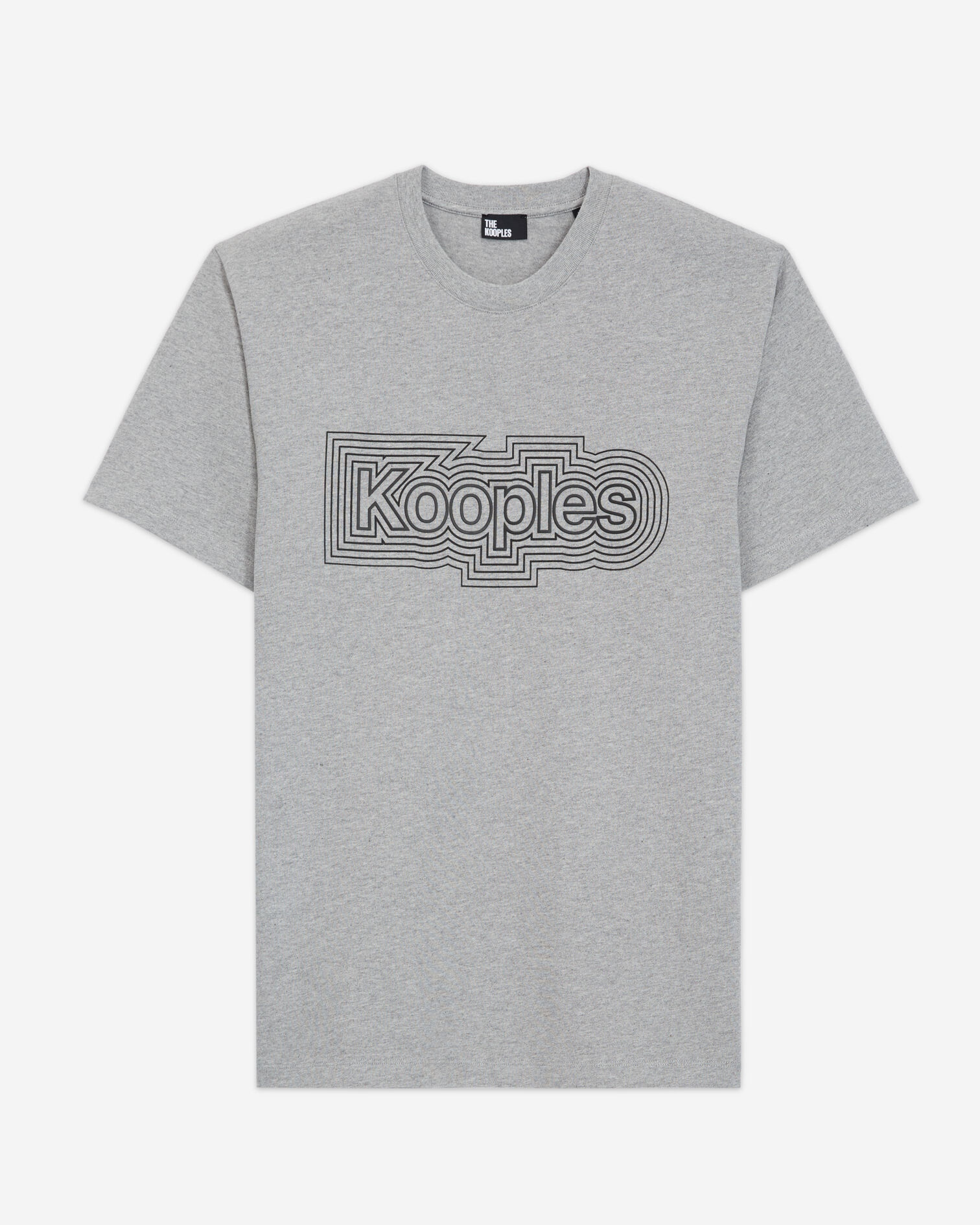 Gray T-shirt with screen print, GREY MELANGE, hi-res image number null