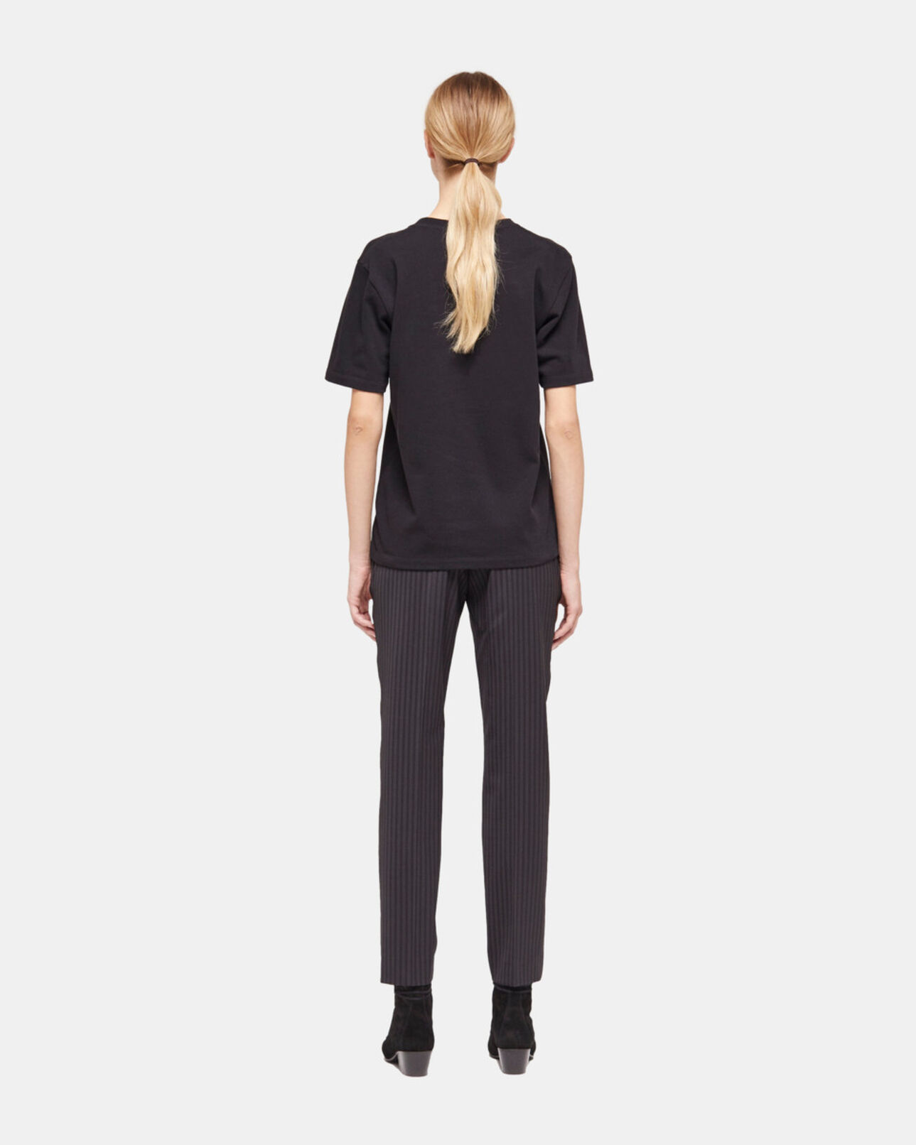 The Kooples MUJER BLACK camiseta logotipo negra para mujer