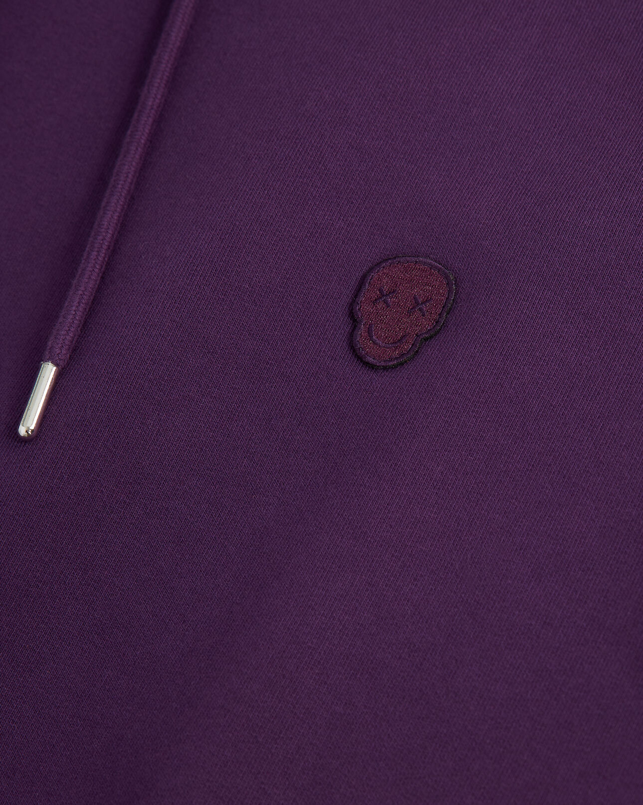 The Kooples MEN PURPLE purple hooded sweatshirt embroidered k logo