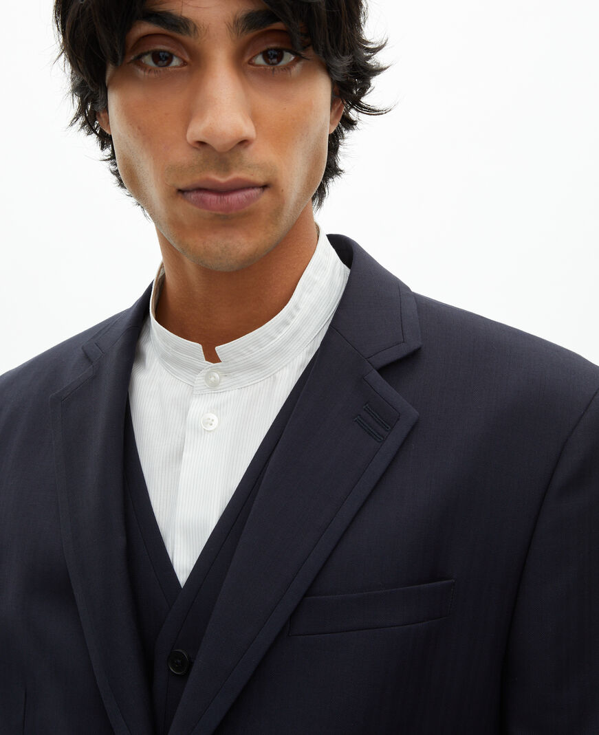 The Kooples HOMME DARK NAVY veste de costume en laine bleu marine