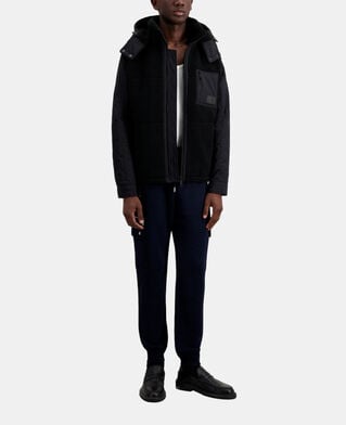 The Kooples HERREN BLACK schwarze hemdjacke aus sherpa