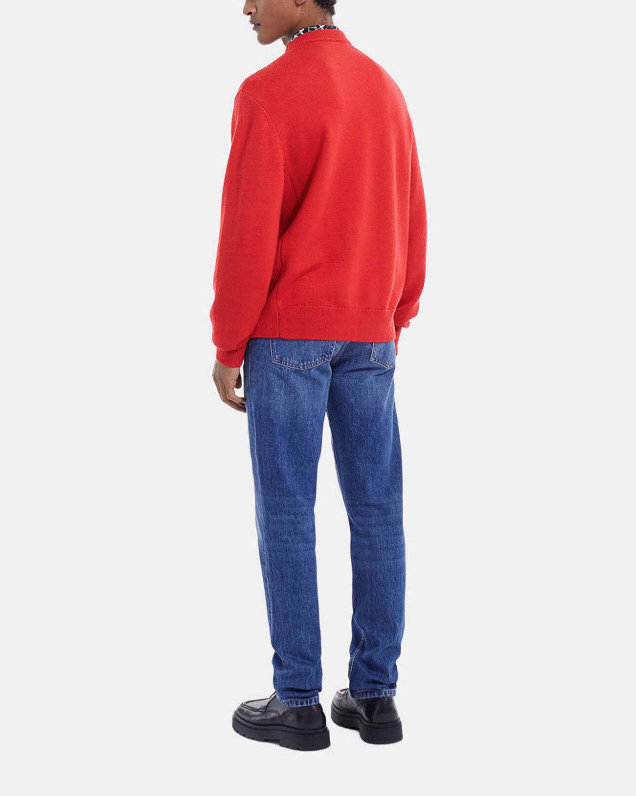 The Kooples HOMBRE RED jersey rojo de lana cuello redondo clásico
