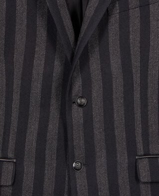 The Kooples H BLACK GREY striped wool blazer
