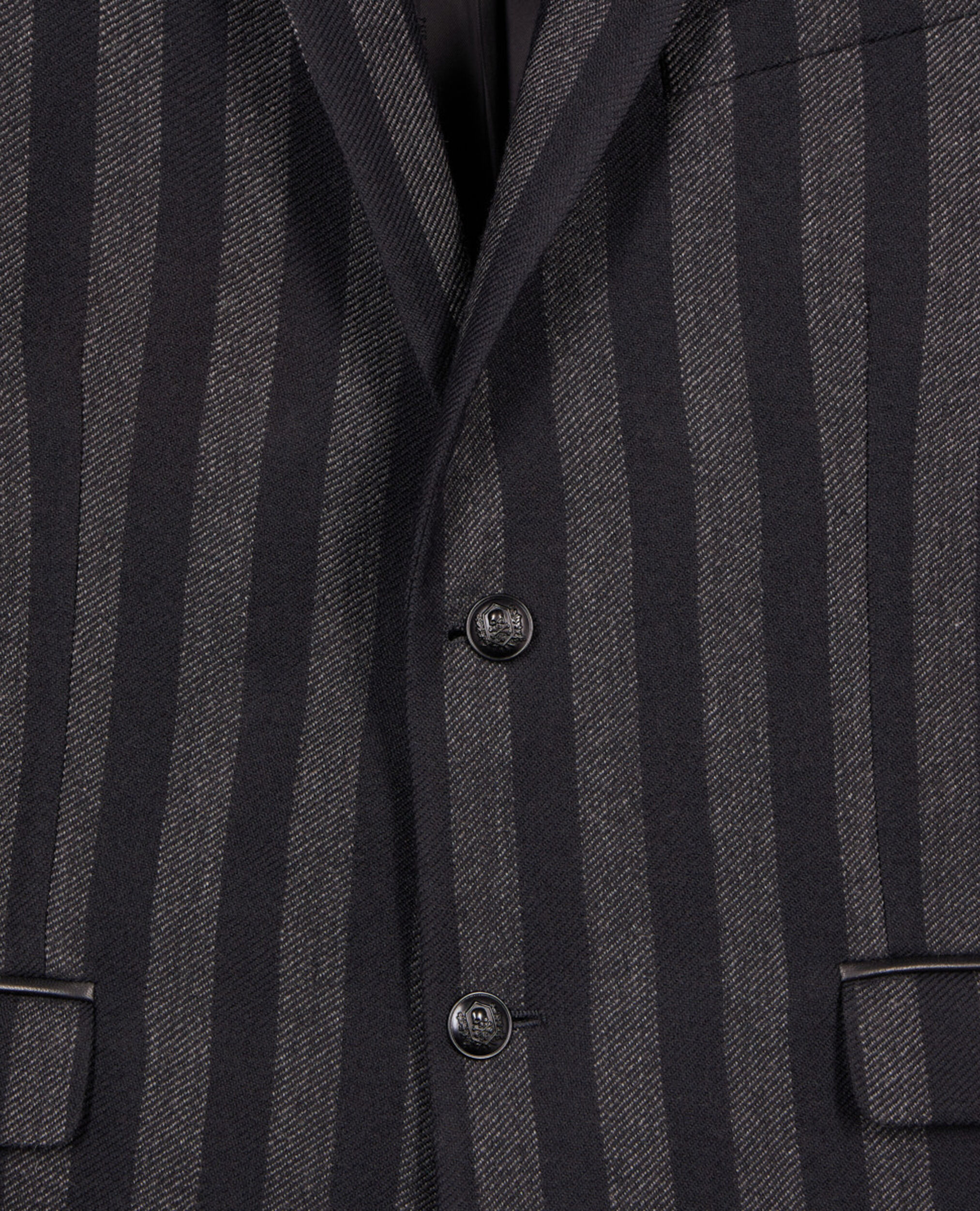 Striped wool blazer, BLACK GREY, hi-res image number null