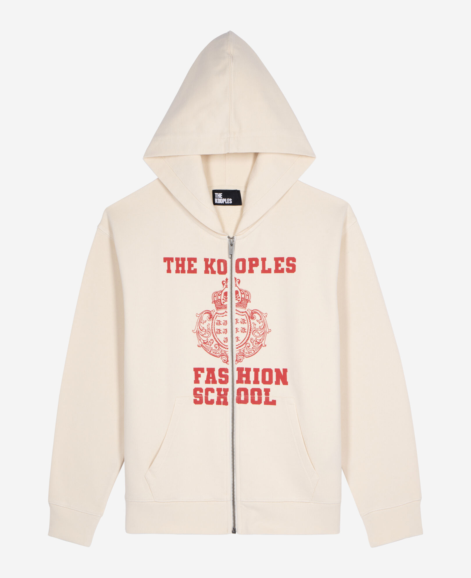 The Kooples FEMME ECRU sweatshirt à capuche et sérigraphie ecru