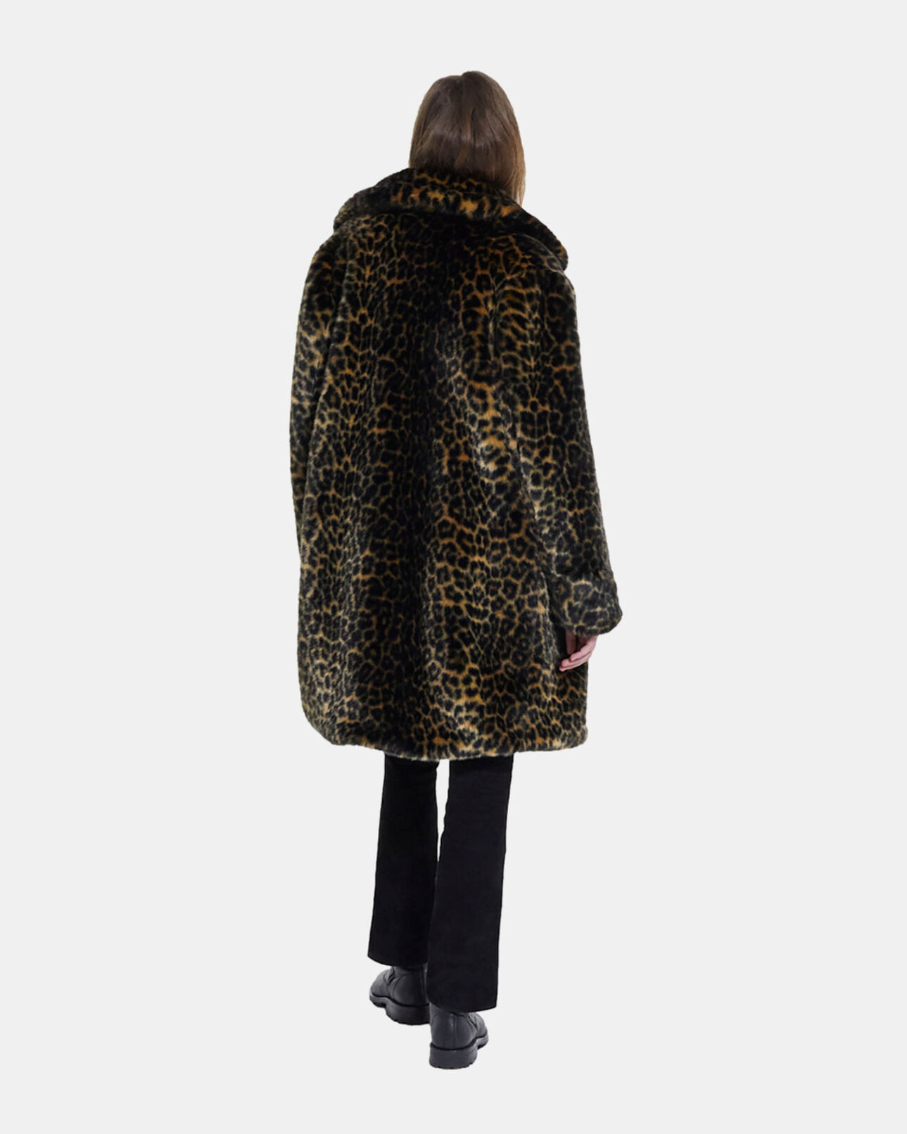 The Kooples WOMEN LEOPARD leopard print faux fur coat