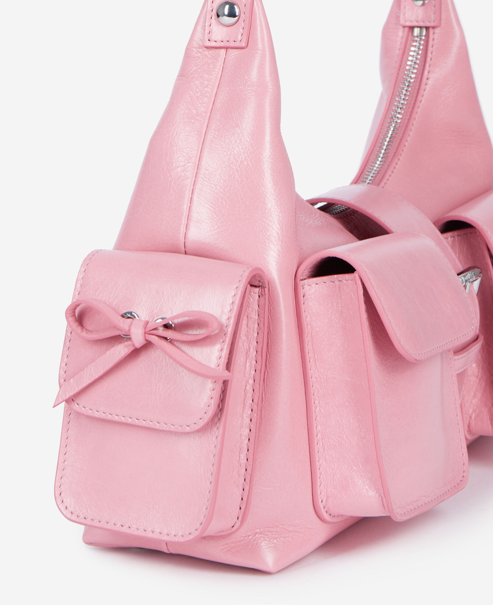 The Kooples DAMEN BABY PINK amelia-tasche aus rosafarbenem leder