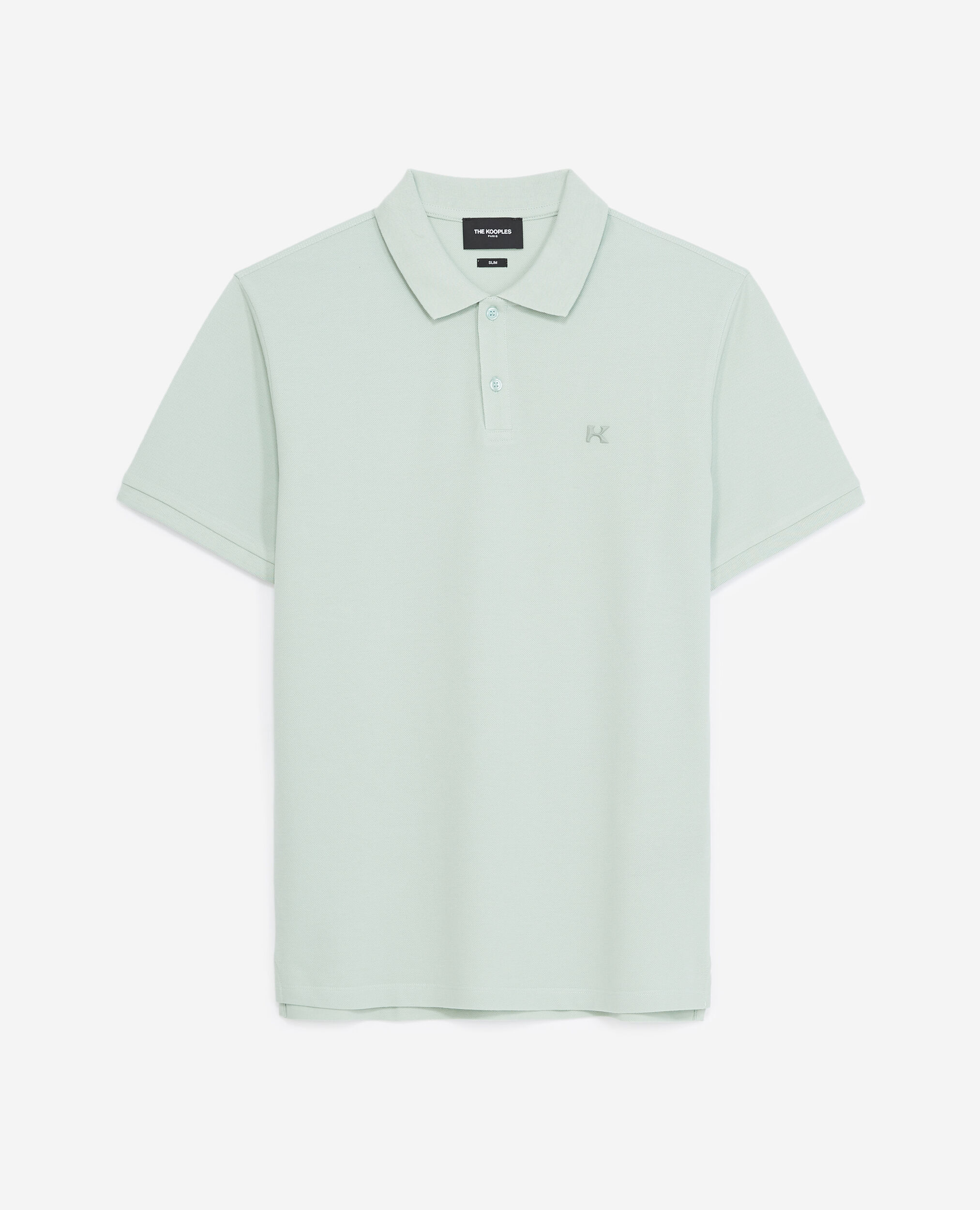 Mint green polo with rubber logo, FROSTY GREEN, hi-res image number null