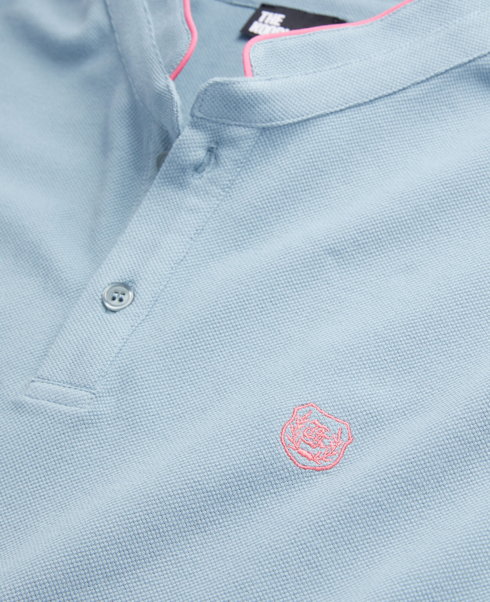 The Kooples HOMME BLUE GREY polo bleu clair en coton