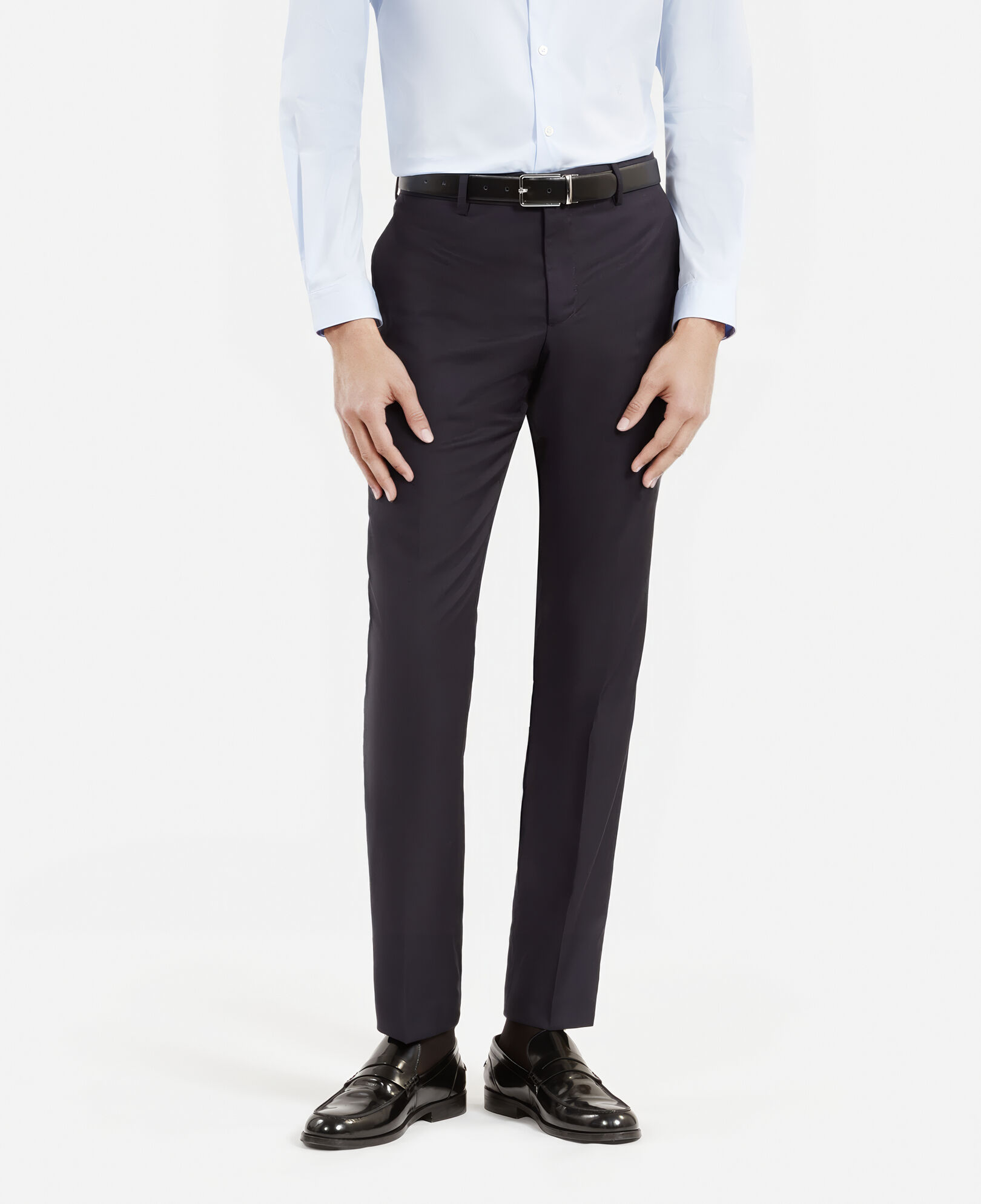 The Kooples MEN DARK NAVY navy blue wool suit pants slim fit
