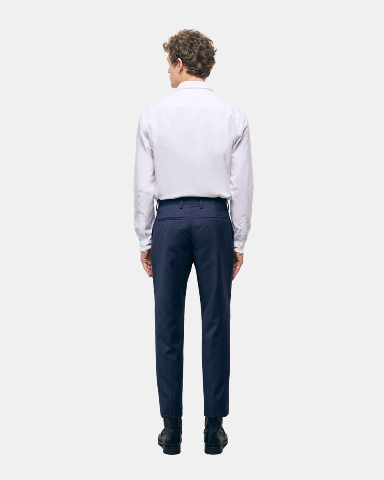 The Kooples MEN NAVY navy blue wool suit pants
