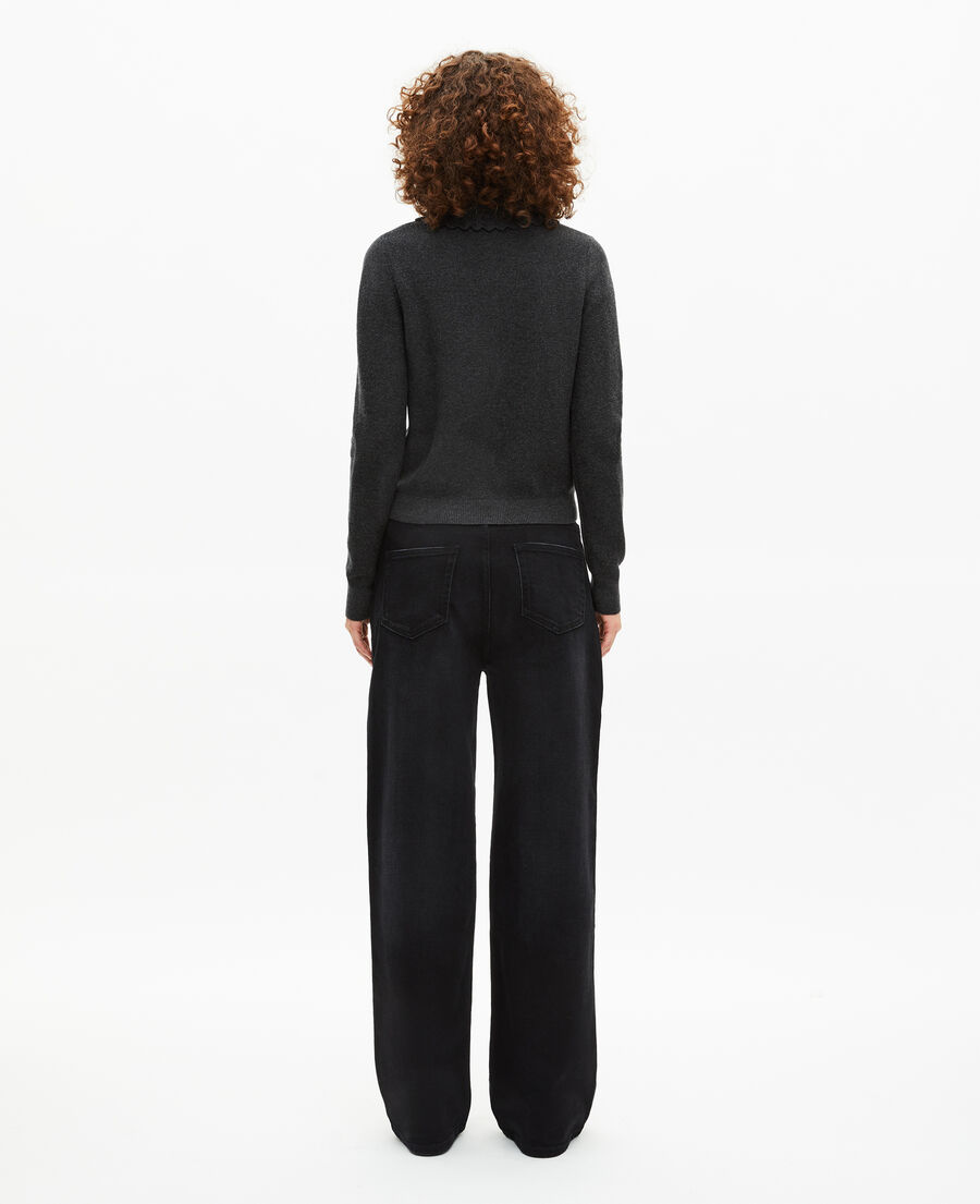 The Kooples FEMME BLACK pull col claudine noir