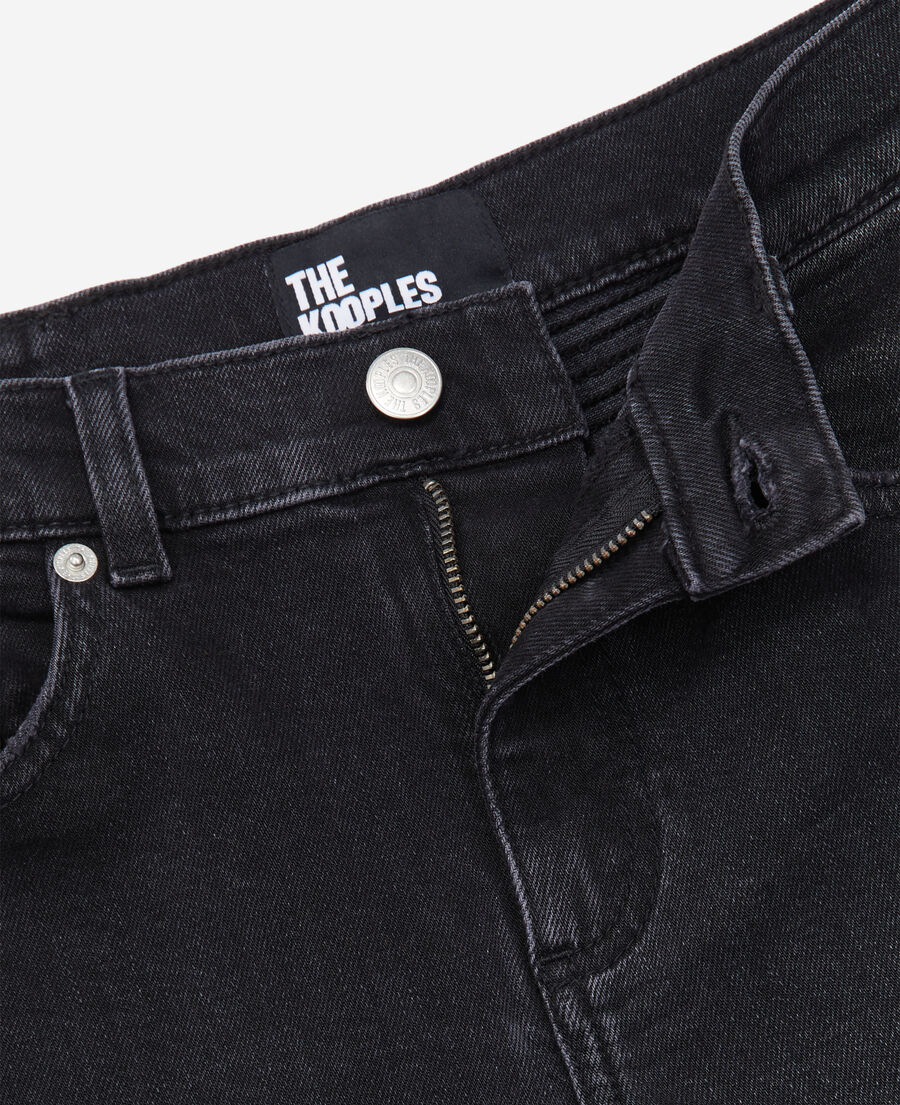 jean biker slim noir