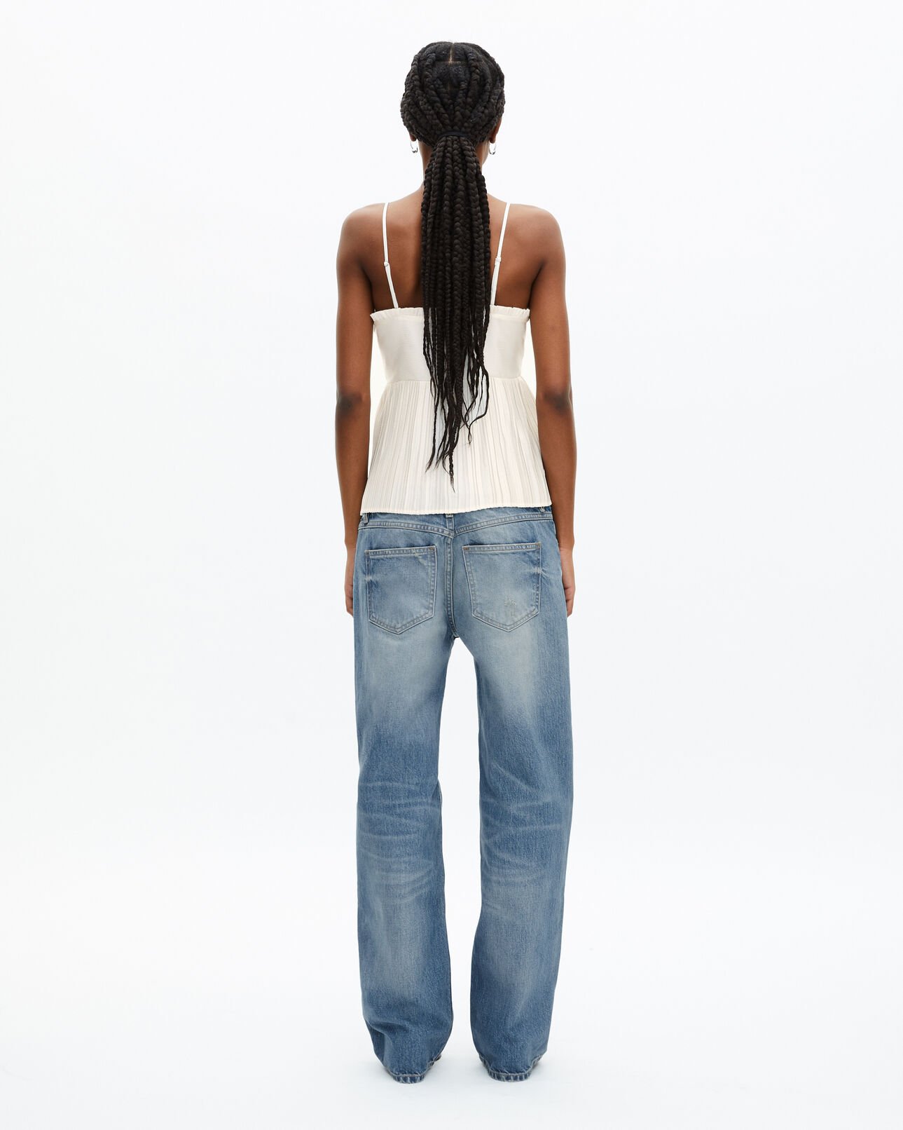 The Kooples FEMME ECRU caraco plissé ecru