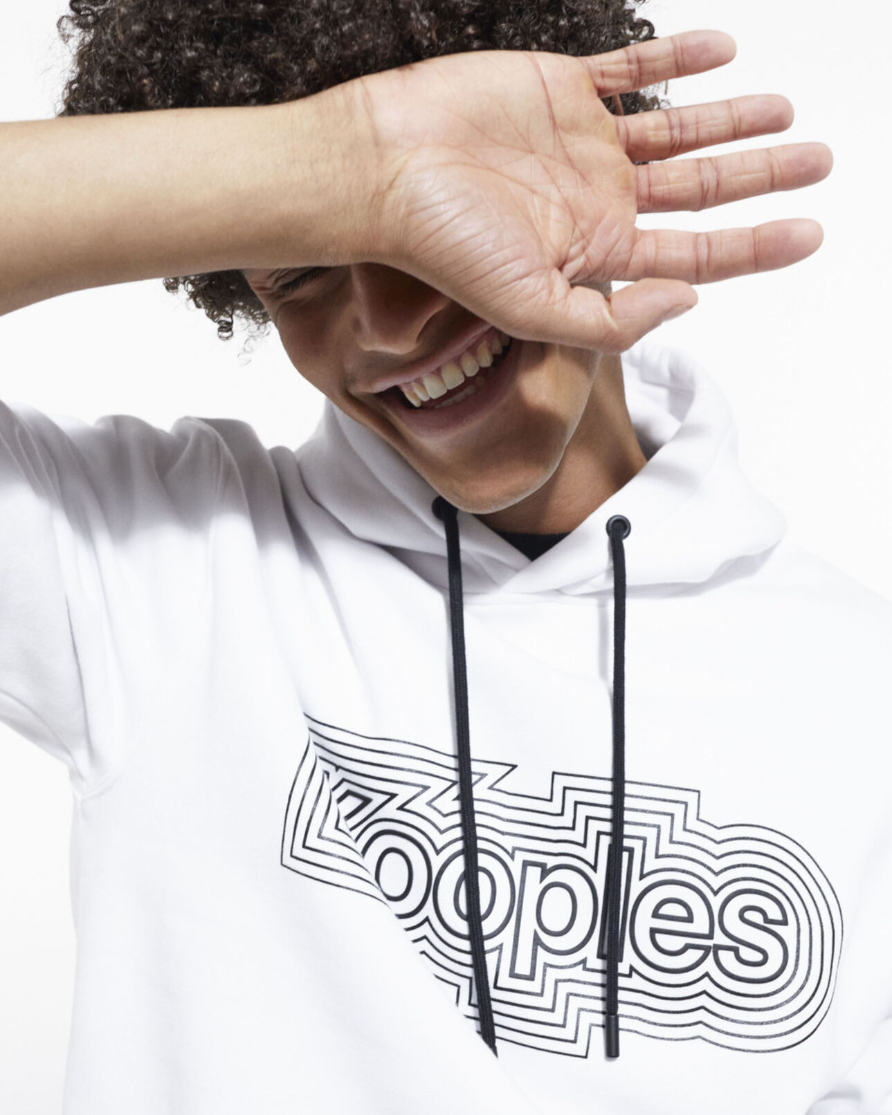 The Kooples MEN SNOW WHITE ecru sweatshirt with screen print