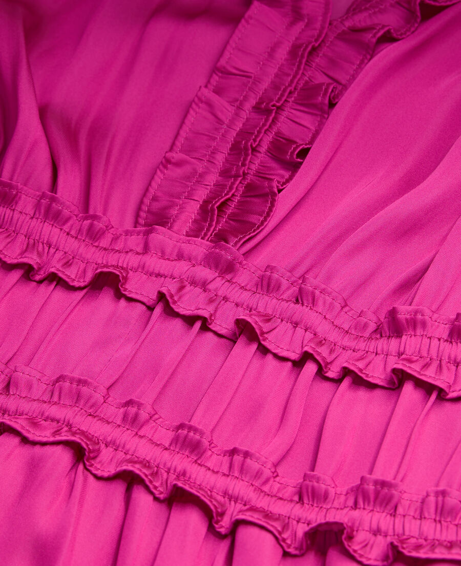 rosa kurzes kleid mit raffungen