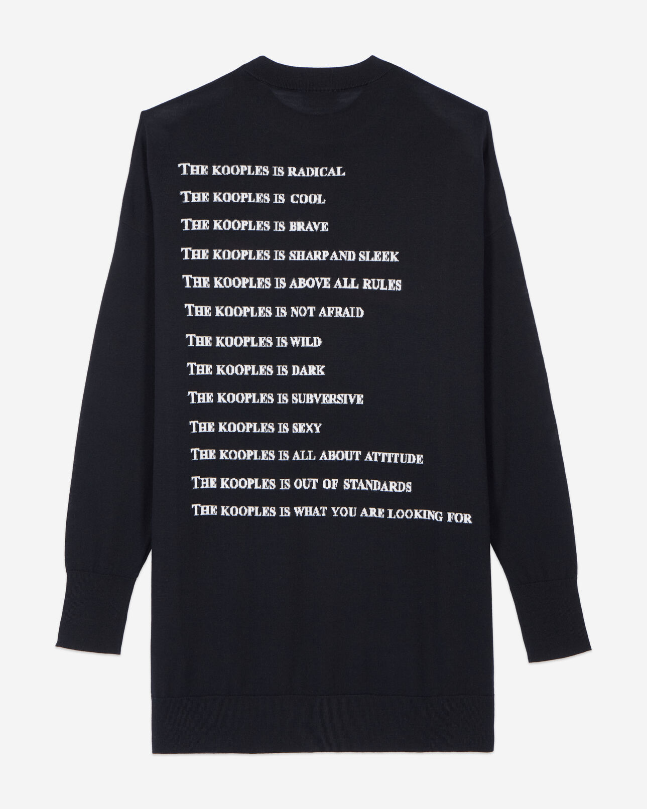 The Kooples FEMME BLACK RED OFF WHITE pull what is en laine noir