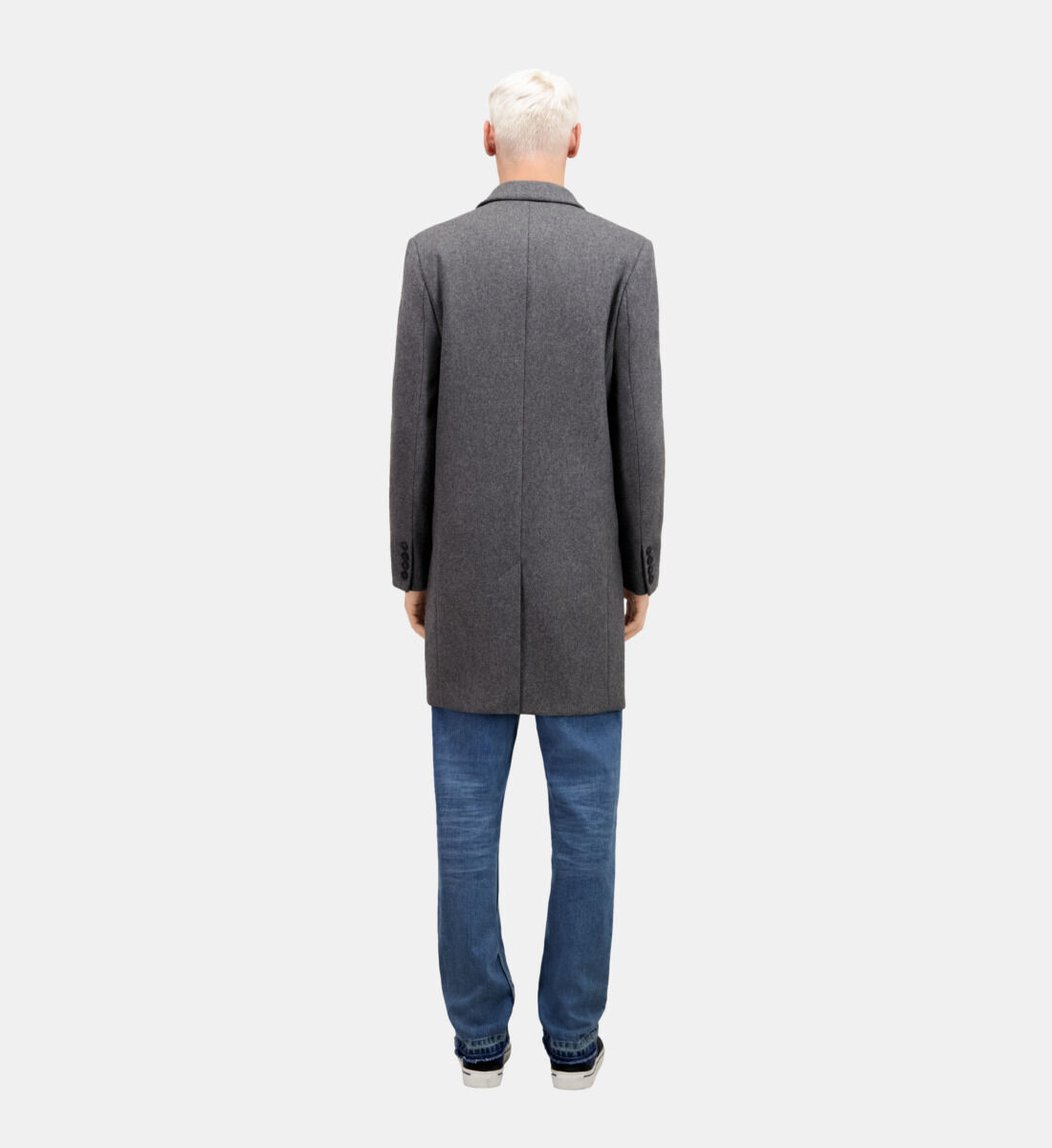 Heather grey wool new arrivals coat