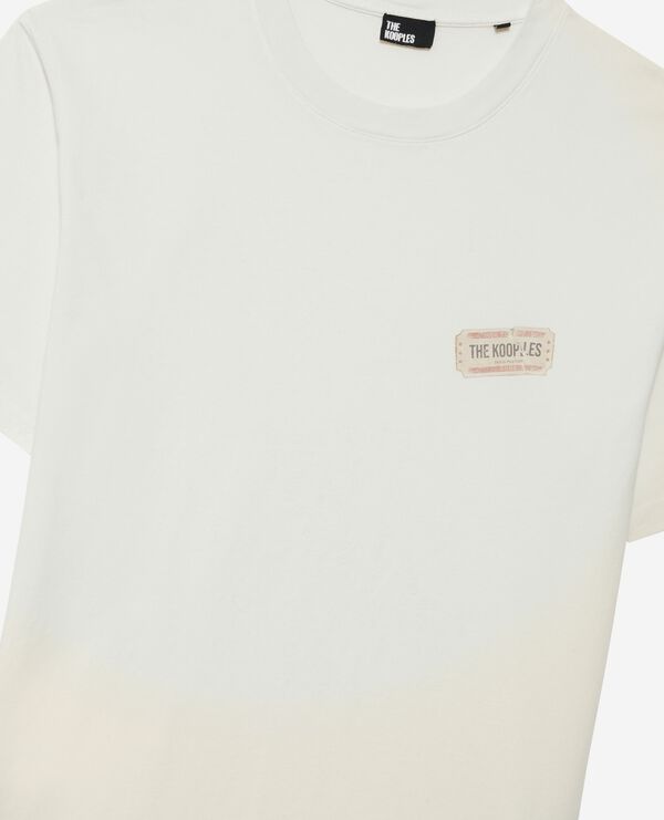 The Kooples HOMME ECRU t-shirt avec sérigraphie écru