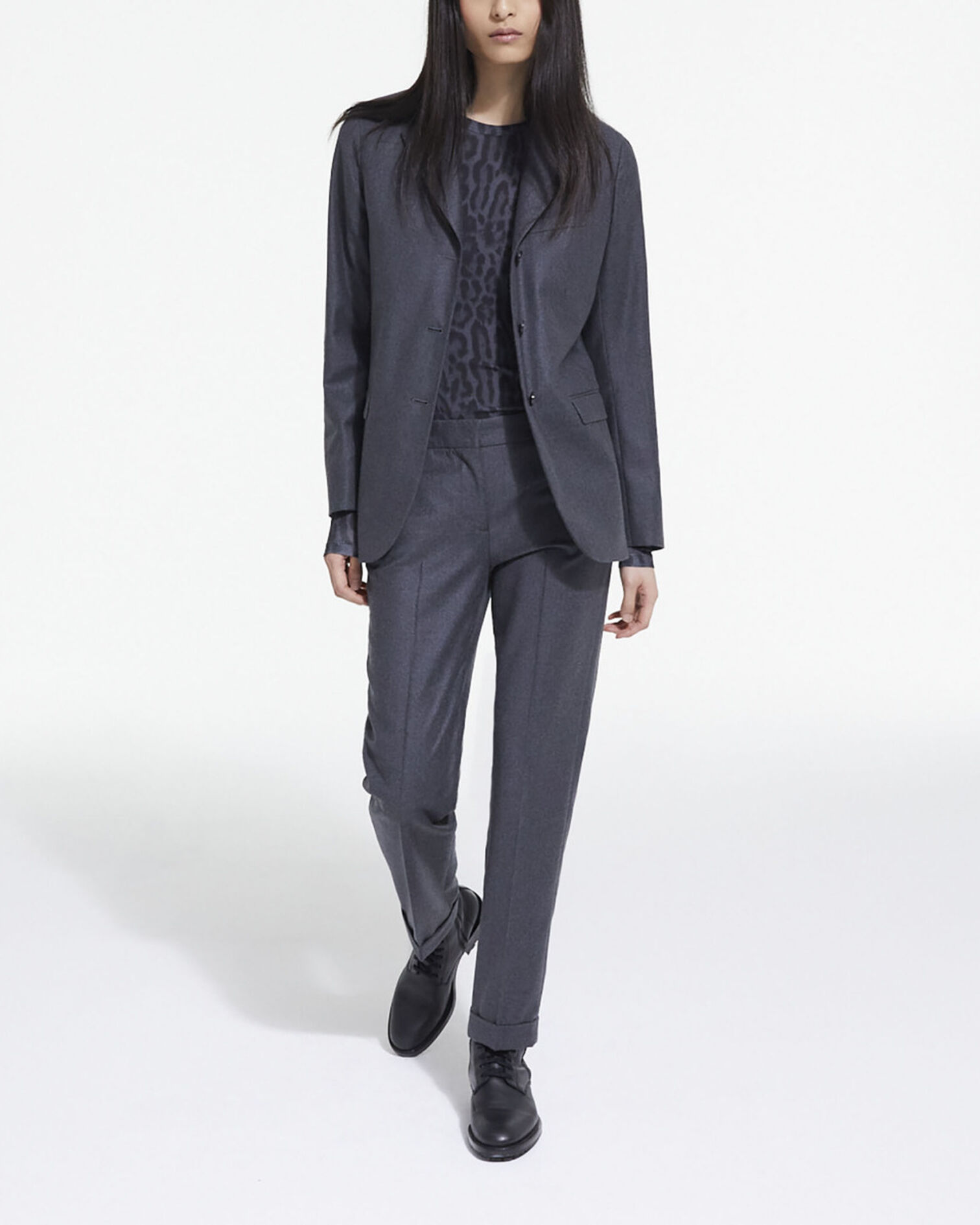 Gray wool suit jacket, GREY, hi-res image number null