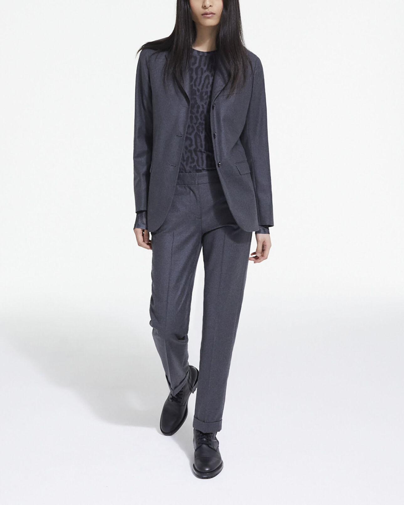 The Kooples DAMEN GREY graue anzugjacke aus wolle