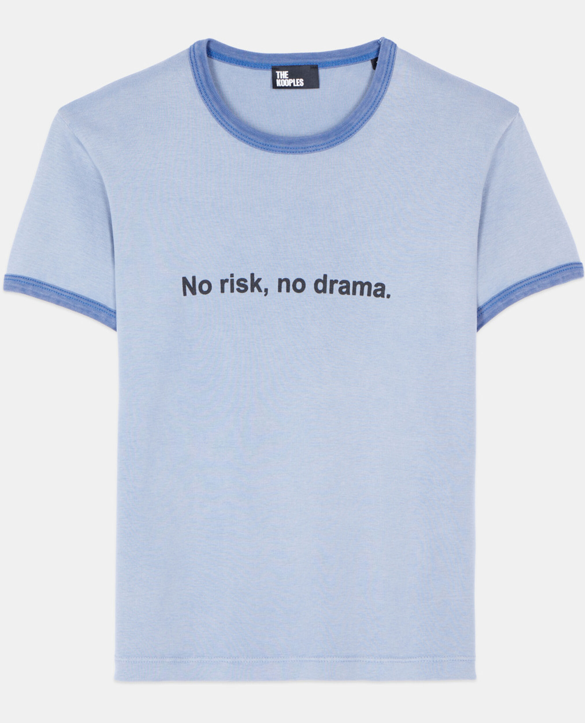 T-shirt avec sérigraphie bleu, STONE BLUE, hi-res image number null