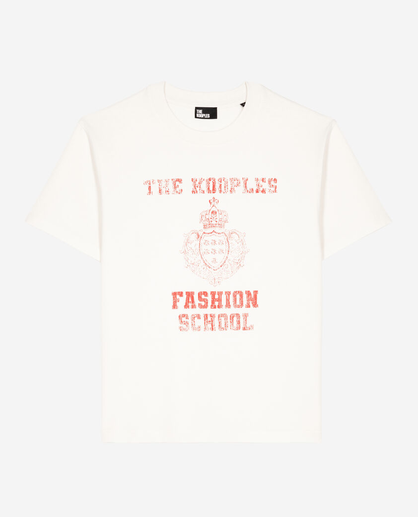 The Kooples F ECRU t-shirt with ecru screen print