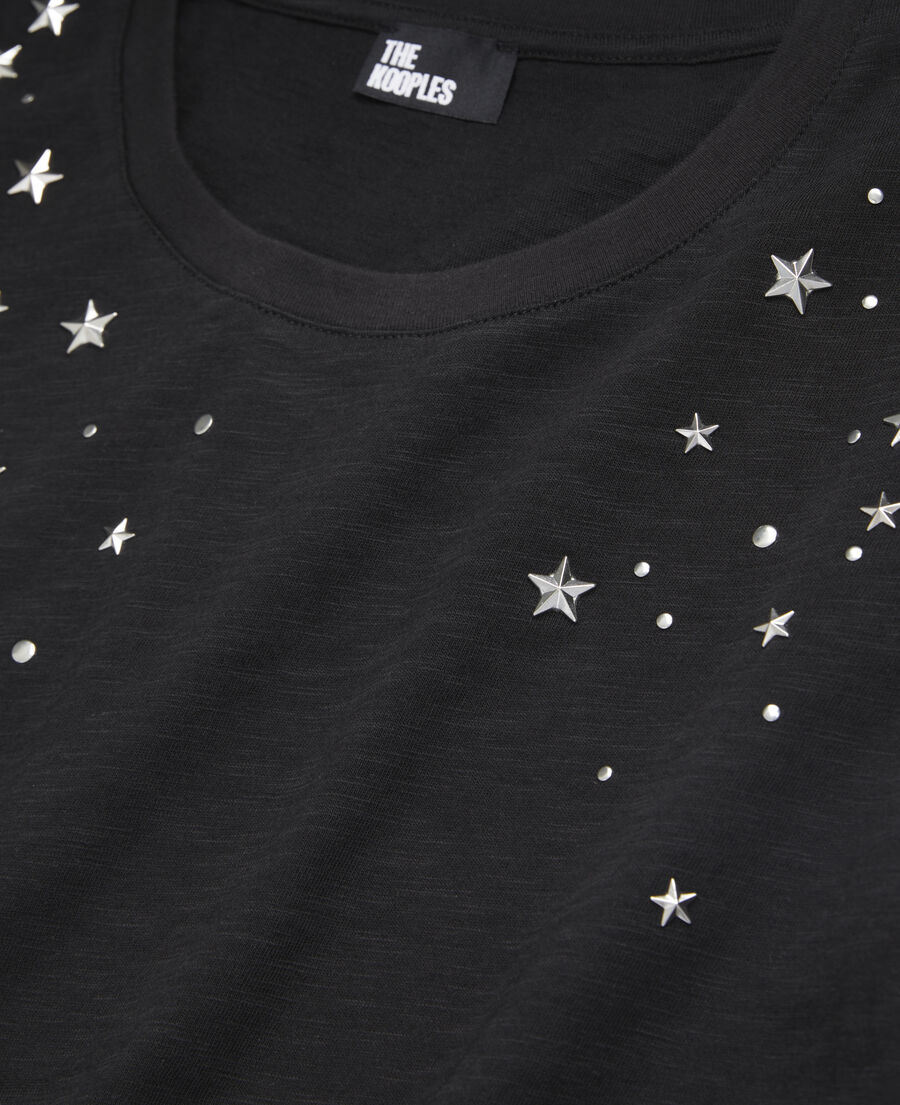 black t-shirt with stars